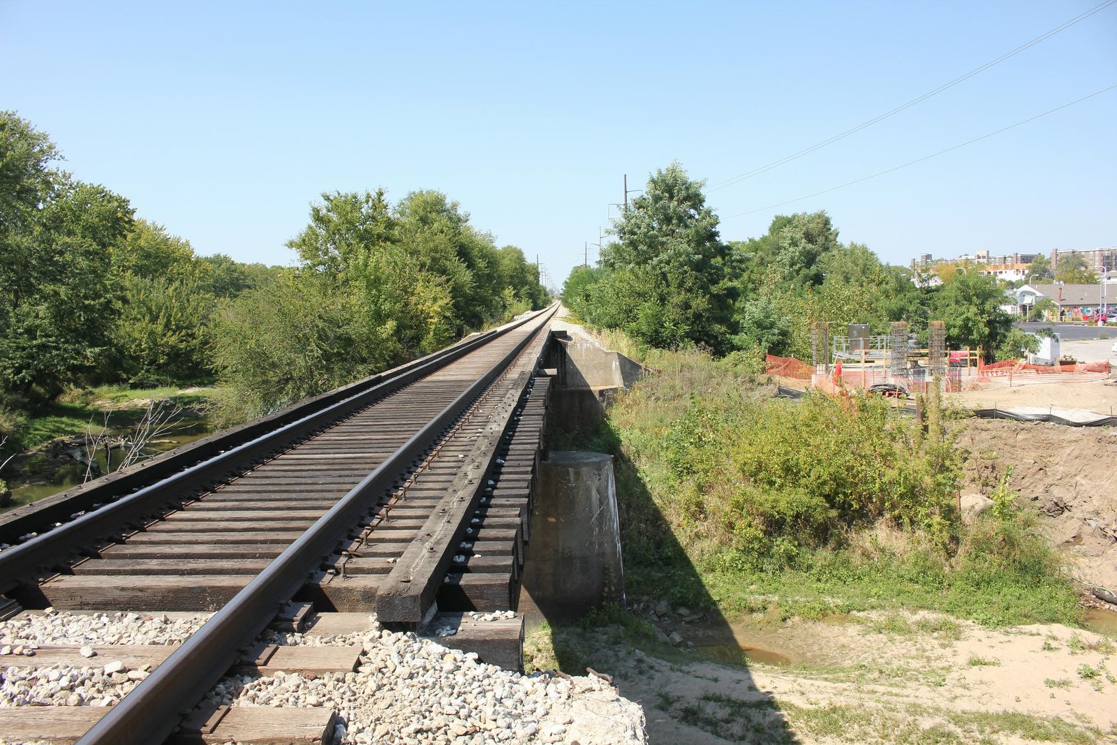 Looking west